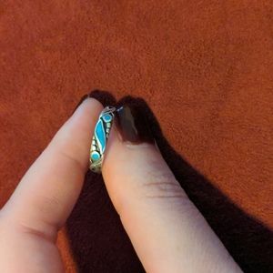 Sterling and turquoise band